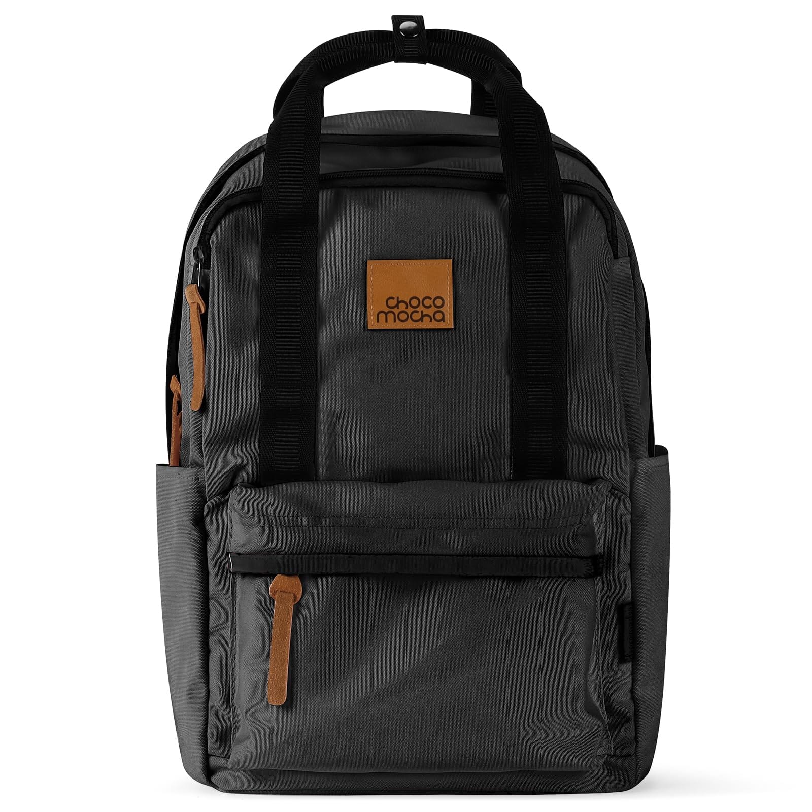 Choco Mocha Black Backpack for Teen Girls, Travel Middle School Backpack for Girls High School College Bookbag 16 Inch chocomochakids 