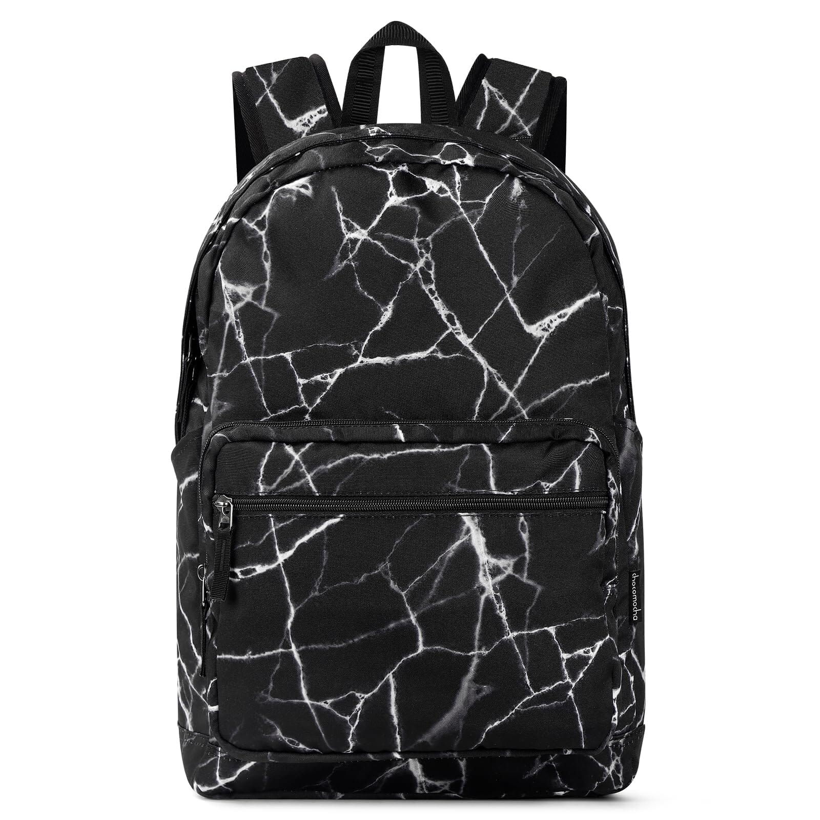 Choco Mocha Black Marble Backpack for Girls Travel School Backpack 17 Inch chocomochakids 