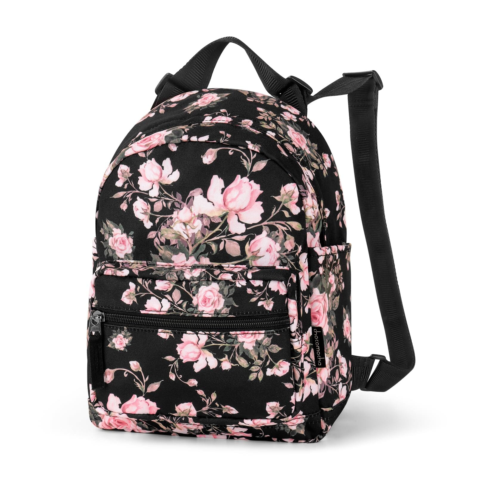 Choco Mocha Black Small Backpack for Girls and Women Teen, Kids Mini Backpack Purse Cute Little Girls Backpack School Travel Bookbag, Flower Floral chocomochakids 