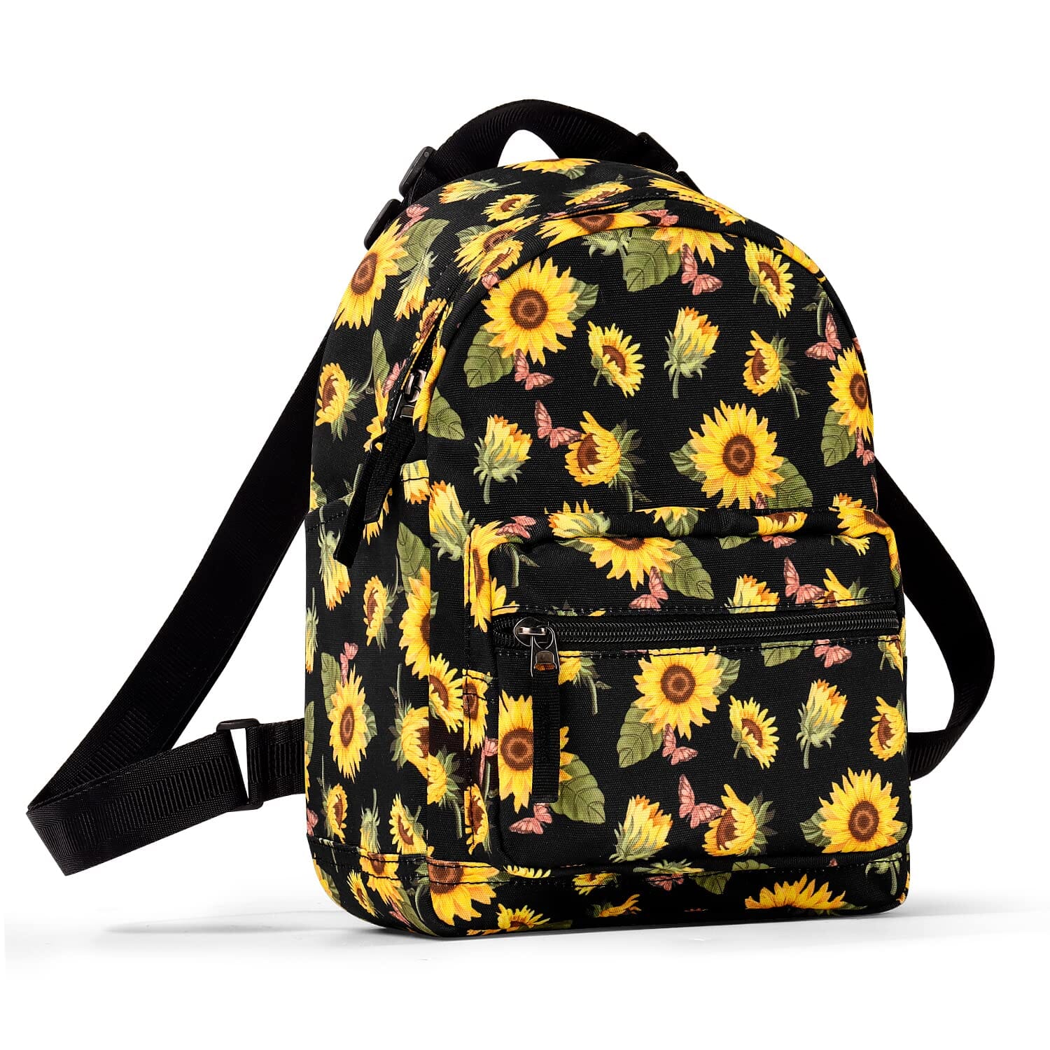 Choco Mocha Black Small Backpack for Girls and Women Teen, Kids Mini Backpack Purse Cute Little Girls Backpack School Travel Bookbag, Sunflower chocomochakids 
