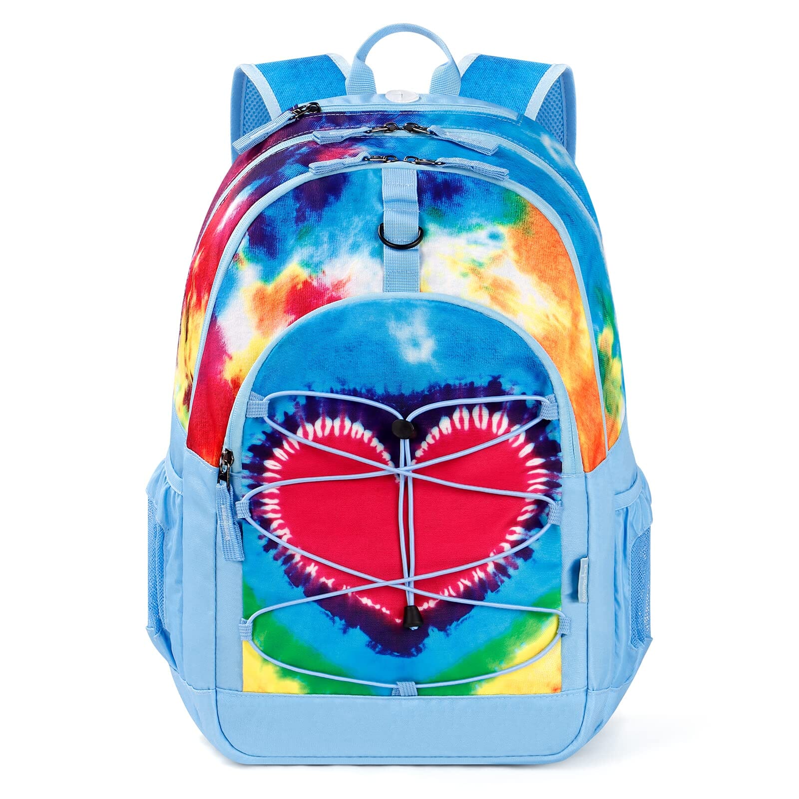 Choco Mocha Blue Backpack for Teen Girls, Travel School Backpack for Kids Middle School Large Bookbag 18 Inch, Tie Dye chocomochakids 