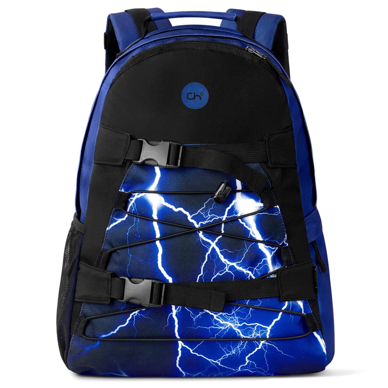 Choco Mocha Boys Lightning Backpack for Elementary Middle School, Blue Large Backpack for Kids Teen Boys, 18 Inch chocomochakids 