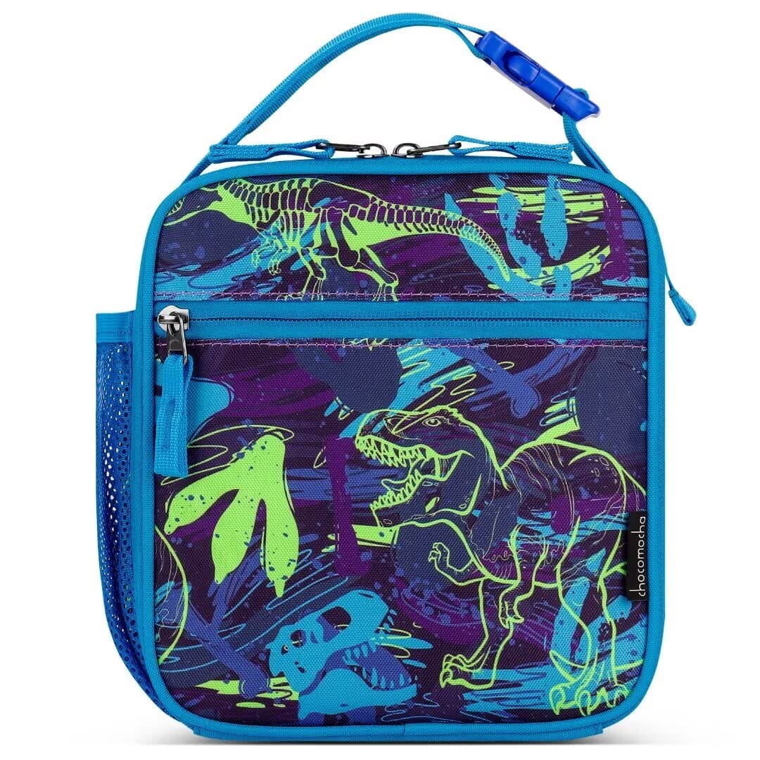 Choco Mocha Boys Lunch Box for School, Dinosaur Lunch Bag for Kids, Blue chocomochakids 