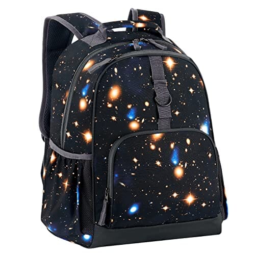 Choco Mocha Galaxy Backpack for Boys Kindergarten Backpack for Boys Preschool Backpack for Kids Backpacks for Boys 15 inch Backpack for Boys Galaxy Bookbag School Bag 3-5 4-6 with Chest Strap Black chocomochakids 