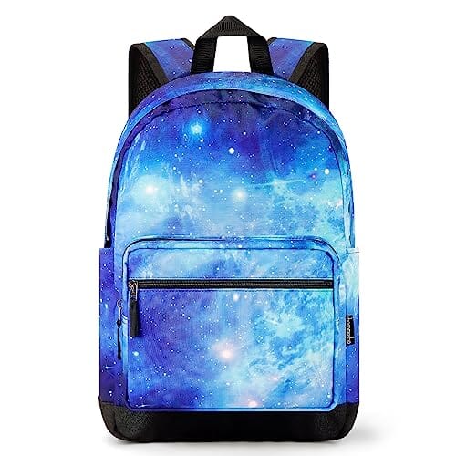 Choco Mocha Galaxy Backpack for Girls Boys Travel School Backpack 17 Inch, Blue chocomochakids 