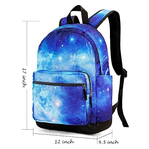 Choco Mocha Galaxy Backpack for Girls Boys Travel School Backpack 17 Inch, Blue chocomochakids 