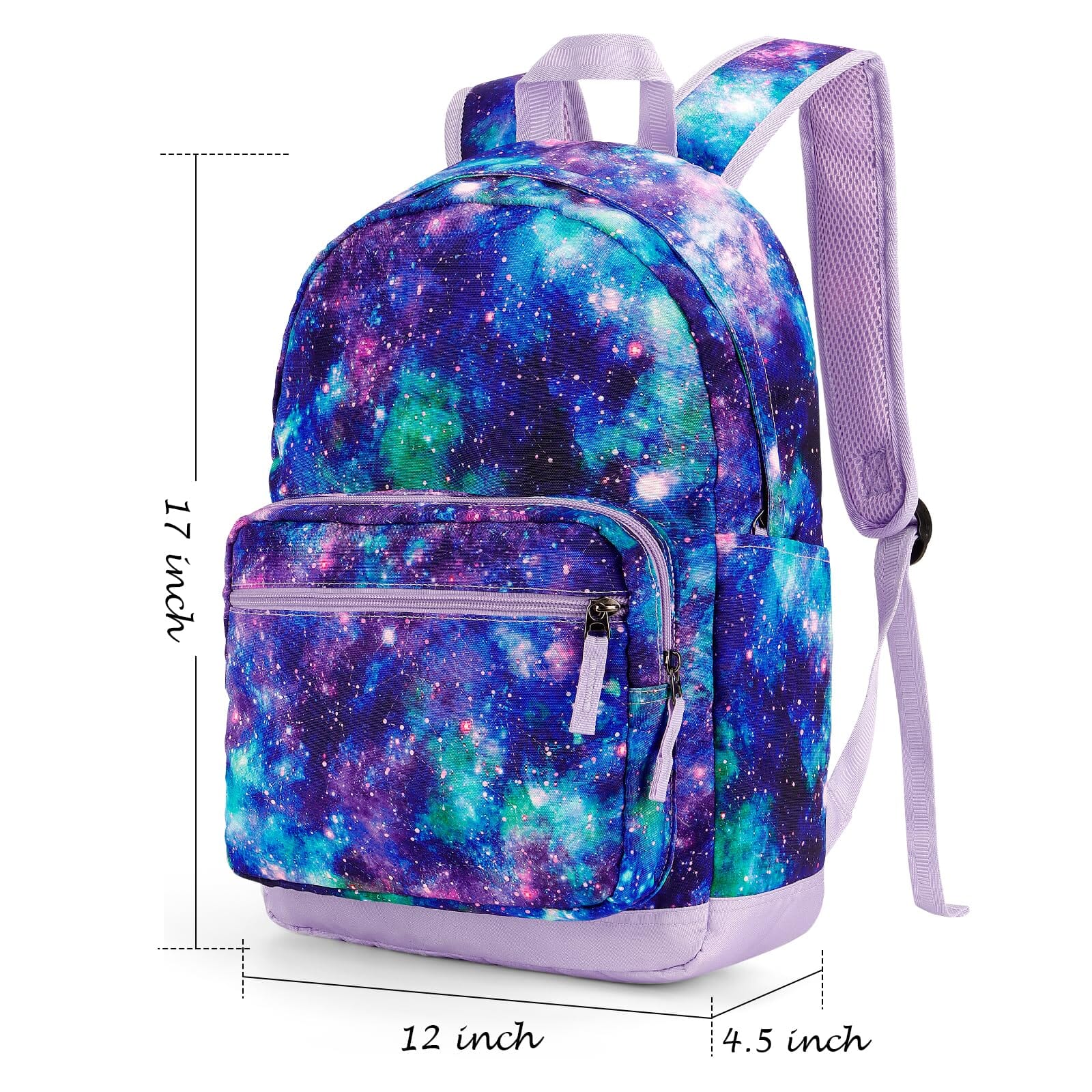 Choco Mocha Galaxy Backpack for Girls Travel School Backpack 17 Inch, Purple chocomochakids 