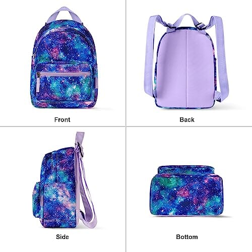 Choco Mocha Galaxy Small Backpack for Girls and Women Teen, Kids Mini Backpack Purse Cute Little Girls Backpack School Travel Bookbag, Purple chocomochakids 