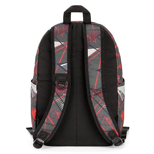Choco Mocha Geometry Backpack for Boys Travel School Backpack 17 Inch, Black Red chocomochakids 