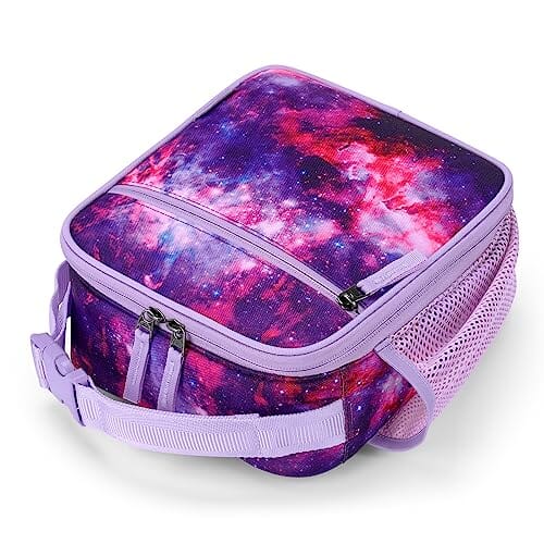 Choco Mocha Girls Lunch Box for School, Galaxy Lunch Bag for Kids, Red Purple chocomochakids 