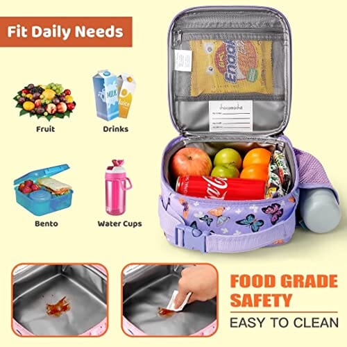 Choco Mocha Girls Lunch Box for School, Green Lunch Bag for Kids chocomochakids 