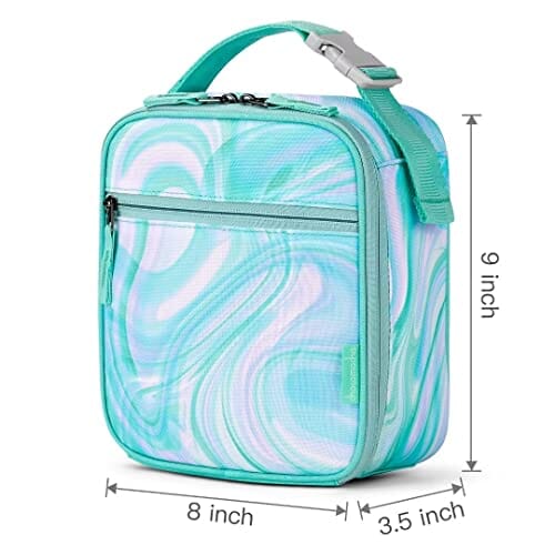 Choco Mocha Girls Lunch Box for School, Green Marble Lunch Bag for Kid –  chocomochakids