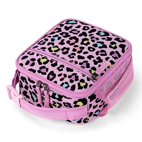 Choco Mocha Girls Lunch Box for School, Pink Leopard Lunch Bag for Kids chocomochakids 