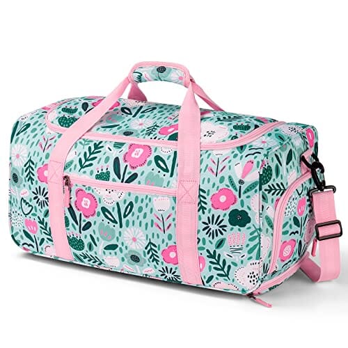 Choco Mocha Girls Suitcase with Wheels Kids Rolling Duffle Bag for Camping Teen Girls Toddler Luggage Bag for Travel, 22inch, Floral chocomochakids 