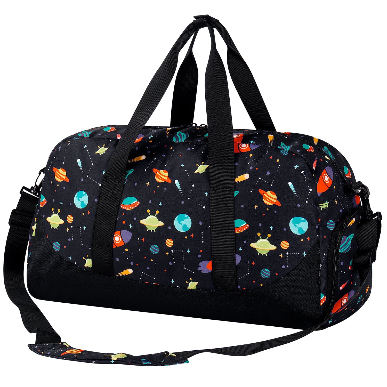 Choco Mocha Kids Galaxy Duffle Bag for Boys, Black Weekend Bag for Kids 20.08*9.06*10.63 inches chocomochakids 