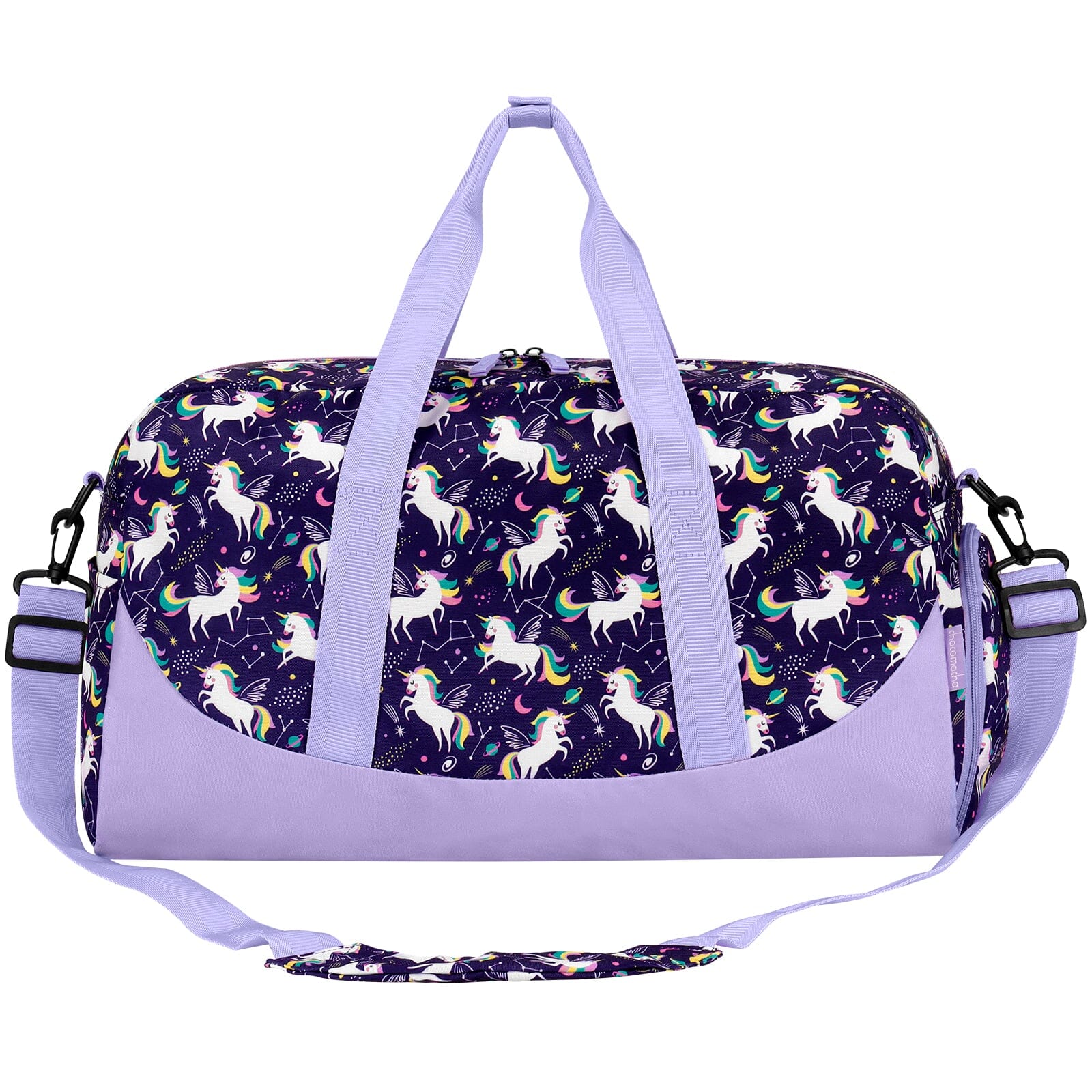 Choco Mocha Kids Purple Duffle Bag for Girls, Kids Unicorn Travel Bag 20.08*9.06*10.63 Inches chocomochakids 