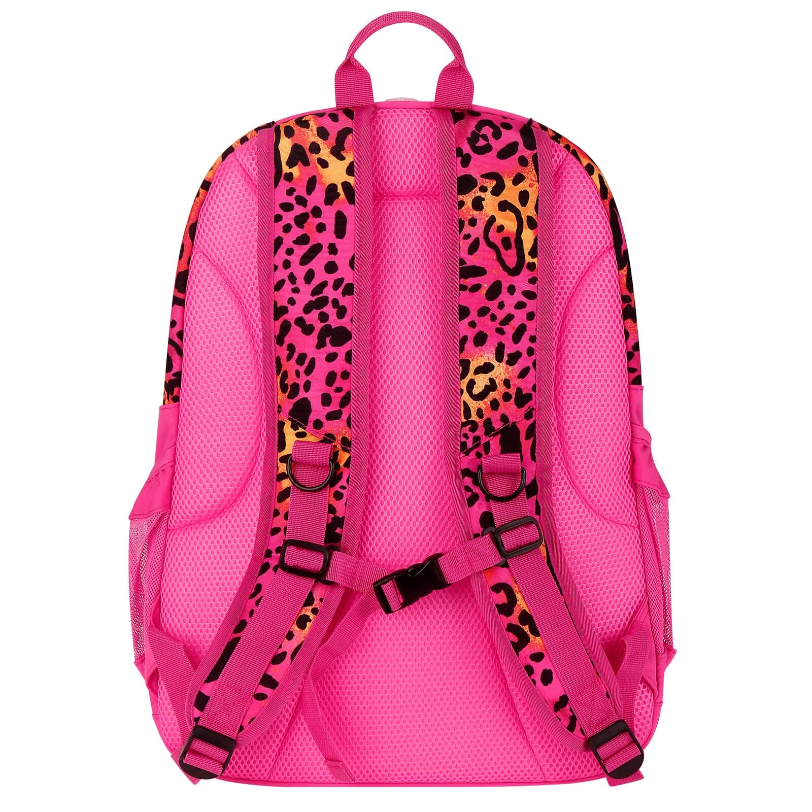 Choco Mocha Leopard Backpack for Teen Girls, Travel School Backpack for Girls Middle School Large Bookbag 18 Inch, Cheetah Hot Pink chocomochakids 