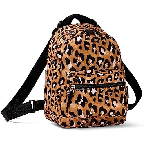 Choco Mocha Leopard Small Backpack for Girls and Women Teen, Kids Mini Backpack Purse Cute Little Girls Backpack School Travel Bookbag, Brown chocomochakids 