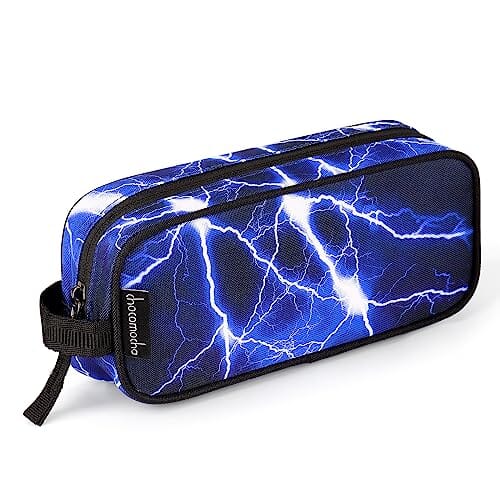 Choco Mocha Lightning Pencil Case for Boys Toddler, Soft Zipper Small Pencil Pouch for Little Boys, Kids Pencil Bag for Boys, Blue chocomochakids 