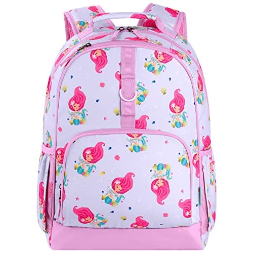Choco Mocha Mermaid Backpack for Girls Backpack Elementary School Backpack for Kids Backpacks for Girls 17 inch Backpack for Girls 2nd Grade Mermaid Bookbag 4-6 5-7 with Chest Strap Purple chocomochakids 