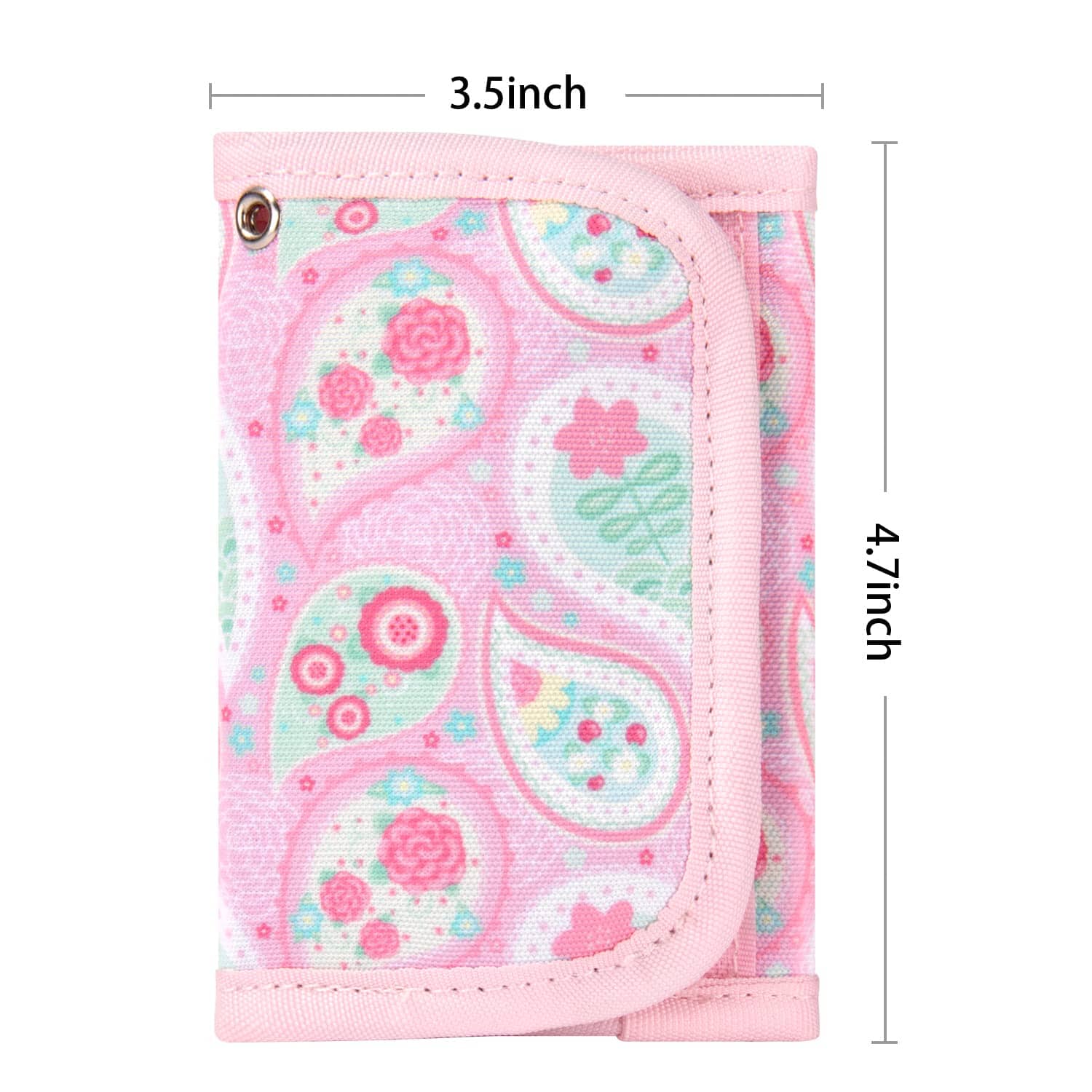 Choco Mocha Paisley Kids Wallets for Girls Ages 5-7 6-8 9-12, Little Girls Velcro Wallets with Lanyard Gift Box, Christmas Gift for Kids Girls, Pink chocomochakids 