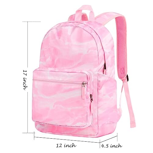 Choco Mocha Pink Backpack for Girls Travel School Backpack 17 Inch chocomochakids 