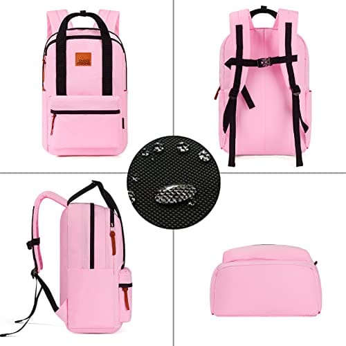 Choco Mocha Pink Backpack for Teen Girls, Travel Middle School Backpack for Girls High School College Bookbag 16 Inch chocomochakids 