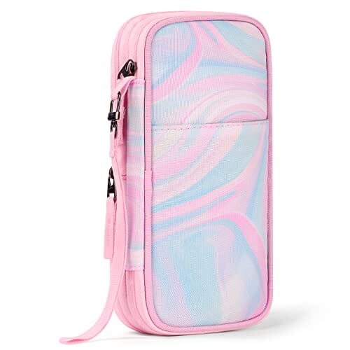 Choco Mocha Pink Marble Pencil Case for Girl Expandable Pencil Pouch for Teen Girls chocomochakids 