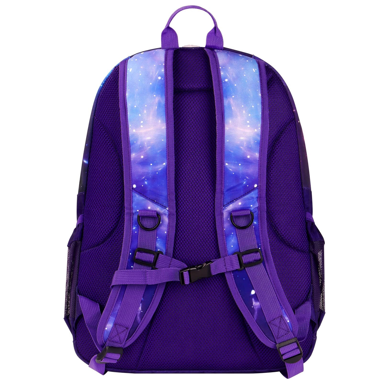 Choco Mocha Purple Backpack for Teen Girls, Travel School Backpack for Girls Middle School Large Bookbag 18 Inch, Galaxy chocomochakids 