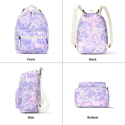 Choco Mocha Purple Small Backpack for Girls and Women Teen, Kids Mini Backpack Purse Cute Little Girls Backpack School Travel Bookbag, Tie Dye chocomochakids 