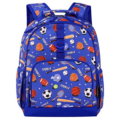 Choco Mocha Soccer Backpack for Boys Kindergarten Backpack for Boys Backpack for Kids Backpacks for Boys 15 inch Backpack for Boys Baseball Bookbag School Bag 3-5 4-6 with Chest Strap Blue chocomochakids 