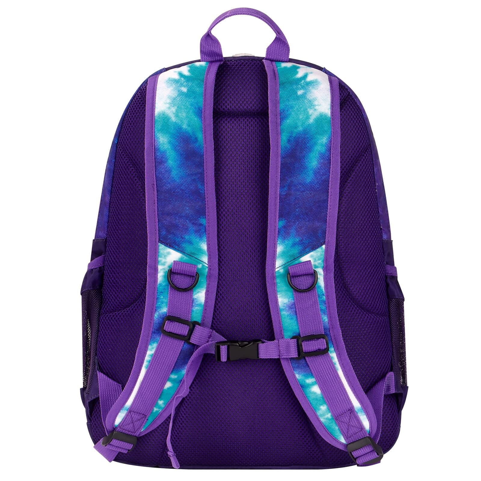 Choco Mocha Tie Dye Backpack for Teen Girls, Travel School Backpack for Girls Middle School Large Bookbag 18 Inch, Purple chocomochakids 