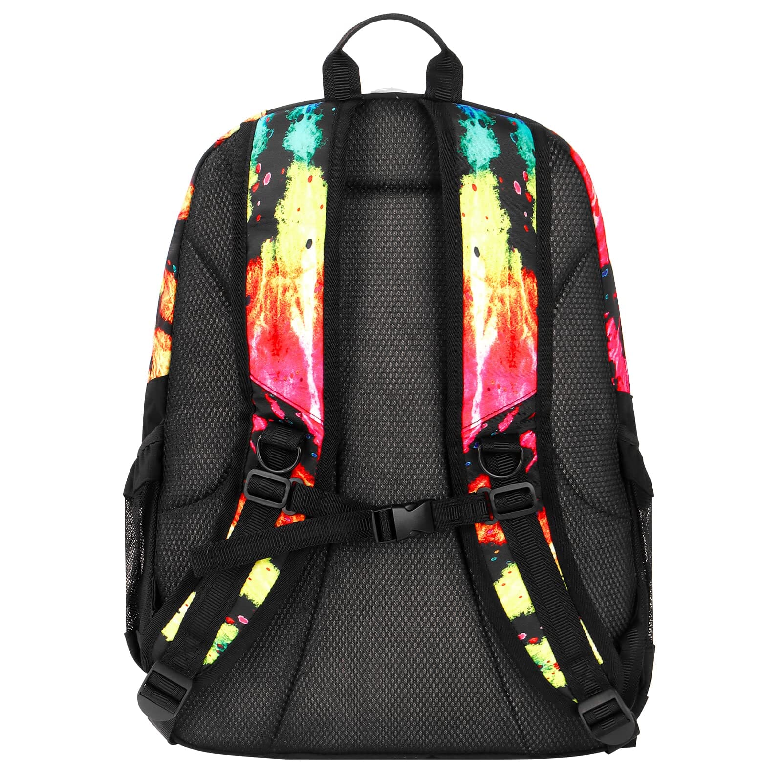 Choco Mocha Tie Dye Backpack for Teen Girls, Travel School Backpack for Kids Middle School Large Bookbag 18 Inch, Black chocomochakids 