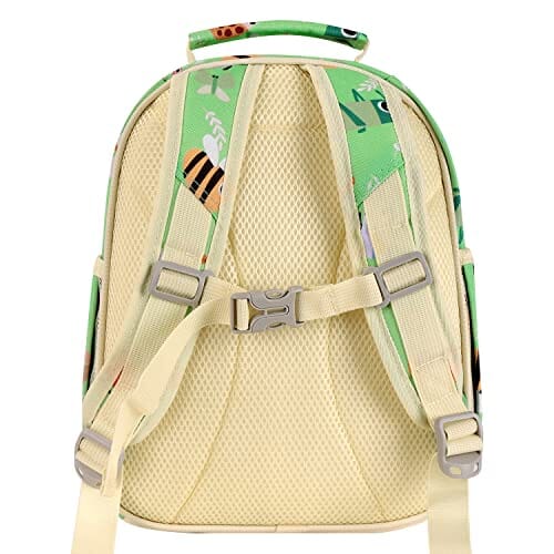 Choco Mocha Toddler Backpack for Girls 12 inch Bee Backpack for Toddler Girls Backpack Small Kids Backpack with Chest Strap Little Girls Daycare Backpack for 1 2 3 Year Old Bookbag age 1-3 Green chocomochakids 
