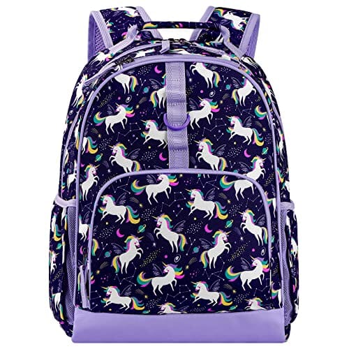 Choco Mocha Unicorn Backpack for Girls Backpack Elementary School Backpack for Kids Backpacks for Girls 17 inch Backpack for Girls 2nd 3rd Grade Unicorn Bookbag School Bag 6-8 with Chest Strap Purple chocomochakids 