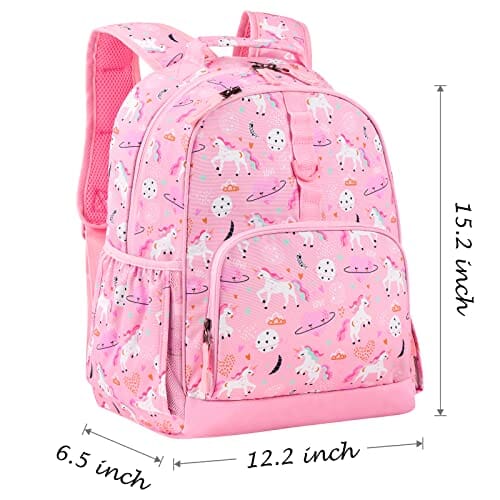 Choco Mocha Unicorn Backpack for Girls Kindergarten Backpack for Girls Preschool Backpack for Kids Backpacks for Girls 15 inch Backpack Girls Unicorn Bookbag School Bag 3-5 4-6 with Chest Strap Pink chocomochakids 