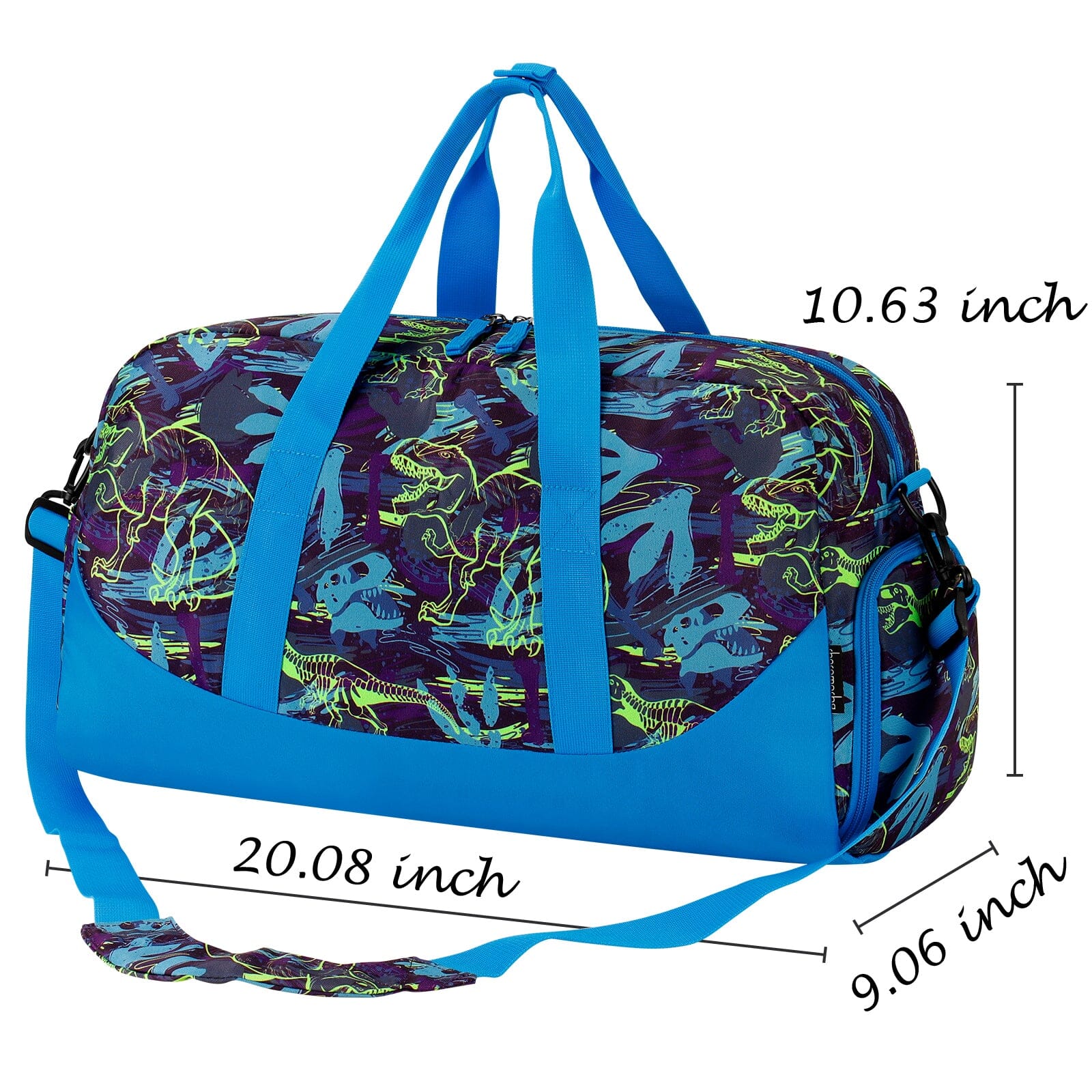 Copy of Choco Mocha Kids Dinosaur Duffle Bag for Boys, Blue Weekend Bag for Kids 20.08*9.06*10.63 inches chocomochakids 